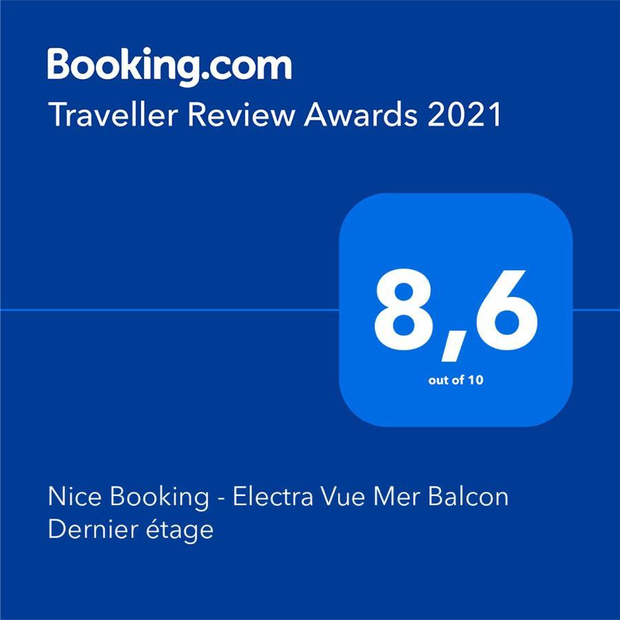 Nice Booking - Electra Vue Mer Balcon Dernier Etage Exterior foto